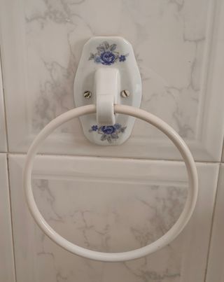 Set Accesorios Baño Cerámica Floral