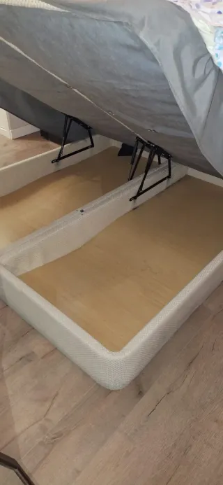 Canapé cama matrimonio beige/gris