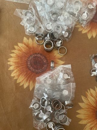 Anillos de acero grabados Talla 8 ,9,10,11,13