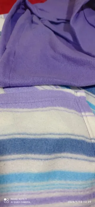 Juego sábanas invierno fleece rayas