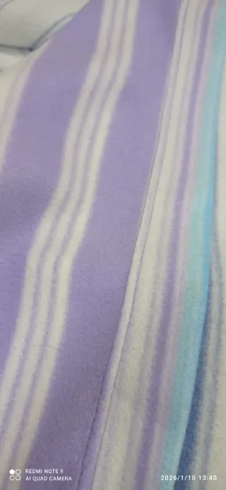 Juego sábanas invierno fleece rayas