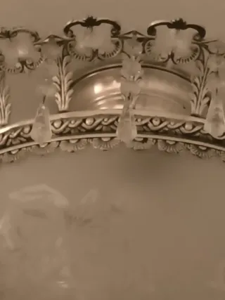 Lámpara de techo cristal y metal