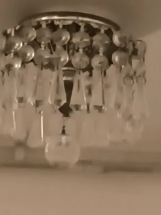 Lámpara de techo cristal y metal