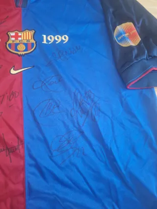 Camiseta Barça Centenario Dehu Firmada por equipo