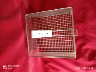 Cesta freidora con mango plegable