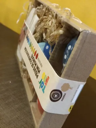 Piezas construcción minimundos madera Montessori