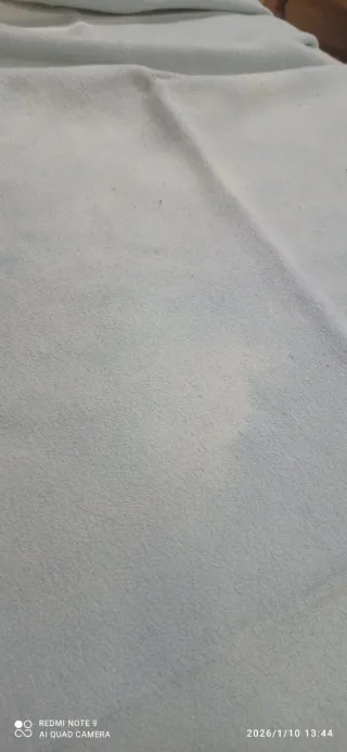 Manta antigua azul y blanca