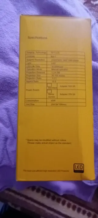 Mini Proyector LED Blanco