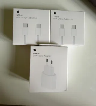2 Cables USB-C a Lightning 1m y Adaptador 20W
