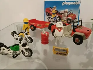 Playmobil 3478 Coche Todoterreno y Motos