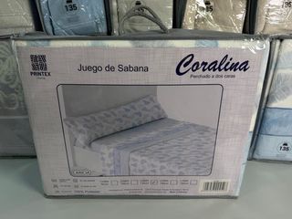 Juego Sábanas Coralina Cama 135cm