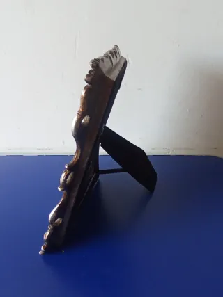 Portafoto vintage metallo oro e rosso