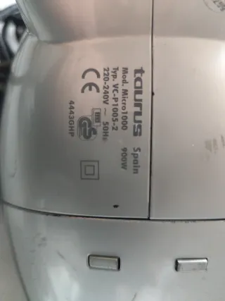Aspiradora Taurus Micro1000, tamaño pequeño