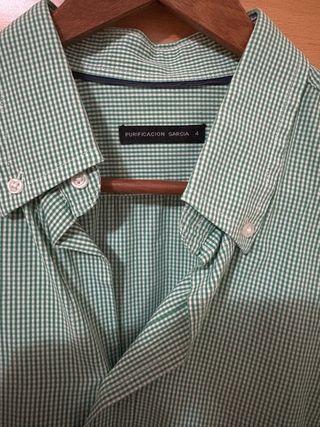 Camisa Purificación García cuadros verde