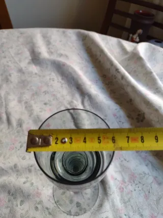 Porta velas cristal La Granja años 30