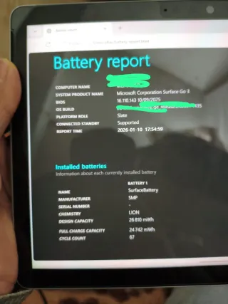 Microsoft Surface Go 3 i3 10th Gen Plata