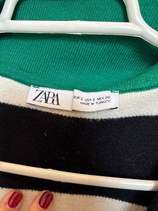 Jersey Mango lunares beige y negro Talla M