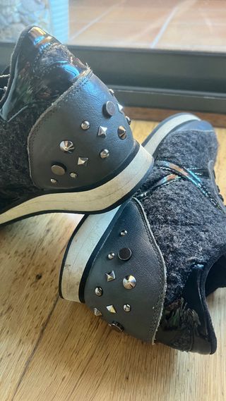 Zapatillas Munich grises y negras