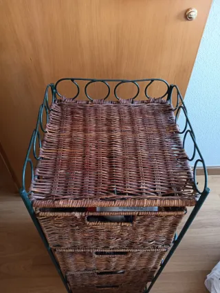 Cajonera Mimbre y Hierro