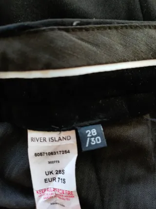 Pantalón vestir terciopelo negro