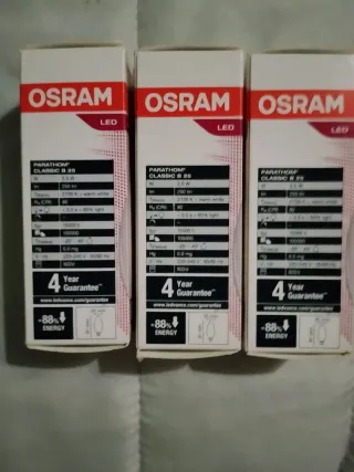 3 Bombillas LED OSRAM PARATHOM 2.5W 2700K