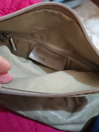 Borsello vera pelle beige