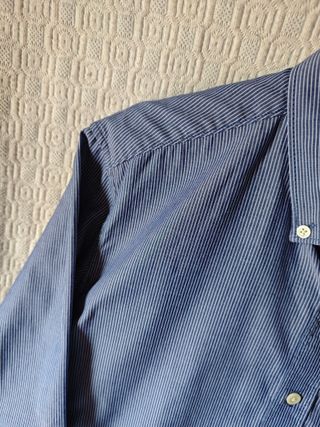 Camisa Springfield talla M azul blanc rayas hombre