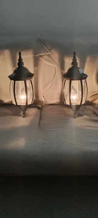 2 Farolillos de pared negros