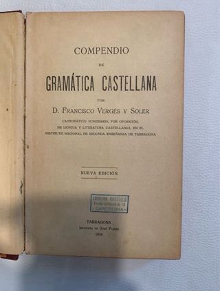 Lote libros antiguos gramatica