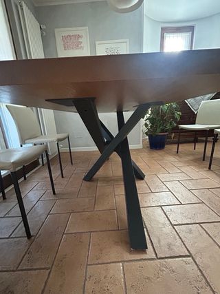 Tavolo Riflessi Shangai Legno e Metallo