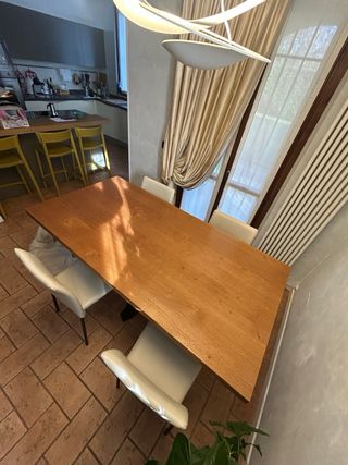 Tavolo Riflessi Shangai Legno e Metallo