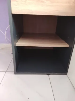 Escritorio moderno madera y negro