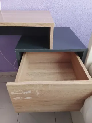 Escritorio moderno madera y negro