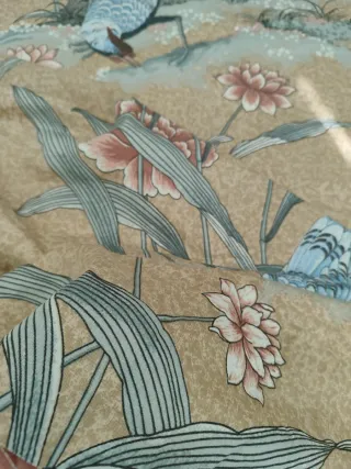 Tela americana vintage algodón Chinoiserie