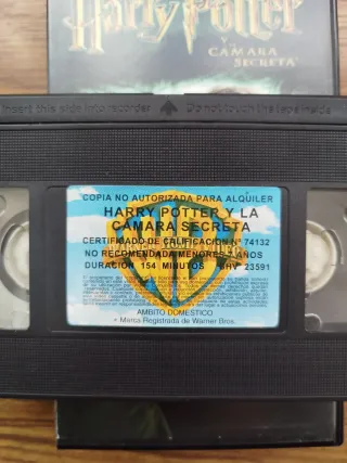 Harry Potter VHS Cámara Secreta Español