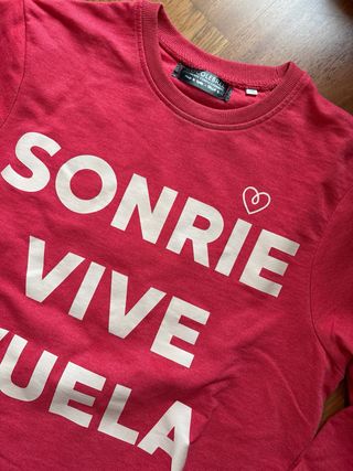 Sudadera rosa  Sonríe Vive Vuela