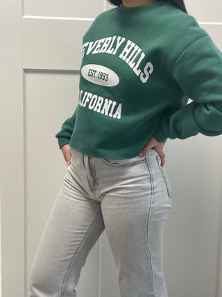 Sudadera Verde de Stradivarius