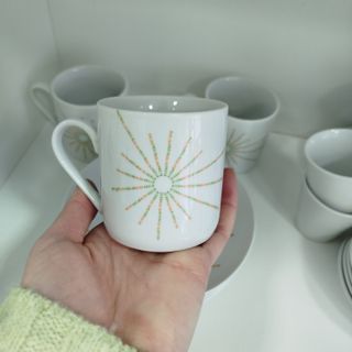 Lote 3 tazas café con leche con platos