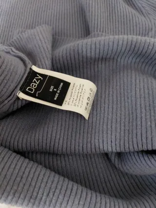 Jersey Cuello Alto Canalé Azul Lavanda Dazy S