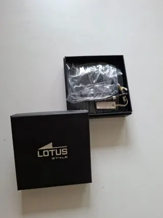 Pulsera Lotus Hombre Ancla Cuero Marrón