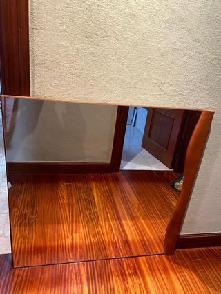 Espejo de pared madera y cristal