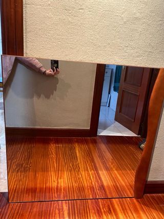 Espejo de pared madera y cristal