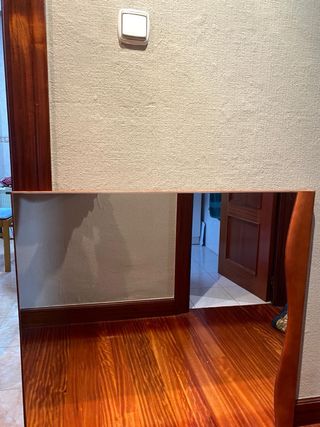 Espejo de pared madera y cristal