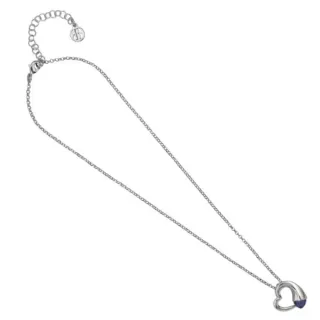Collana Boccadamo cuore con cristallo blu
