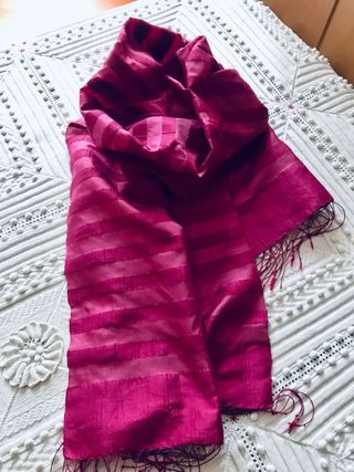 Sciarpa Mai Savanh Lao in seta shantung