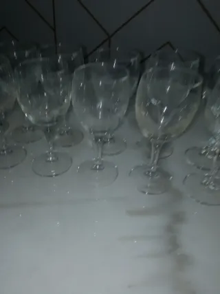 12 copas de cristal