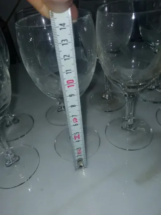 12 copas de cristal