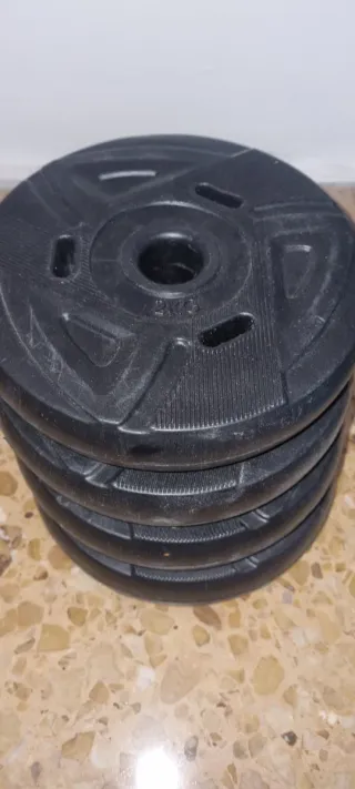 Pesas ajustables con barra