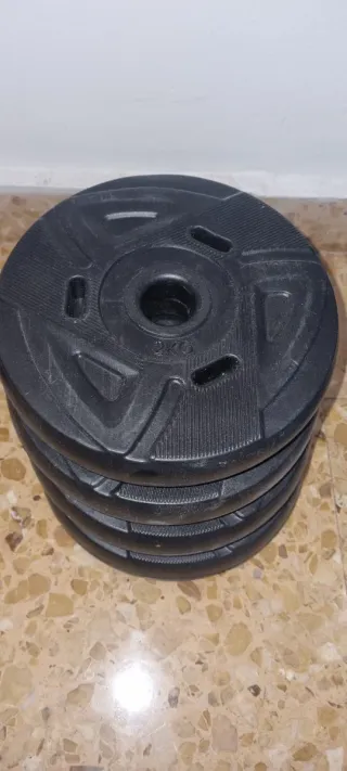 Pesas ajustables con barra