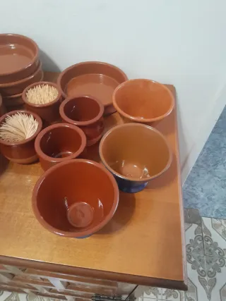 Conjunto menaje cerámica terracota